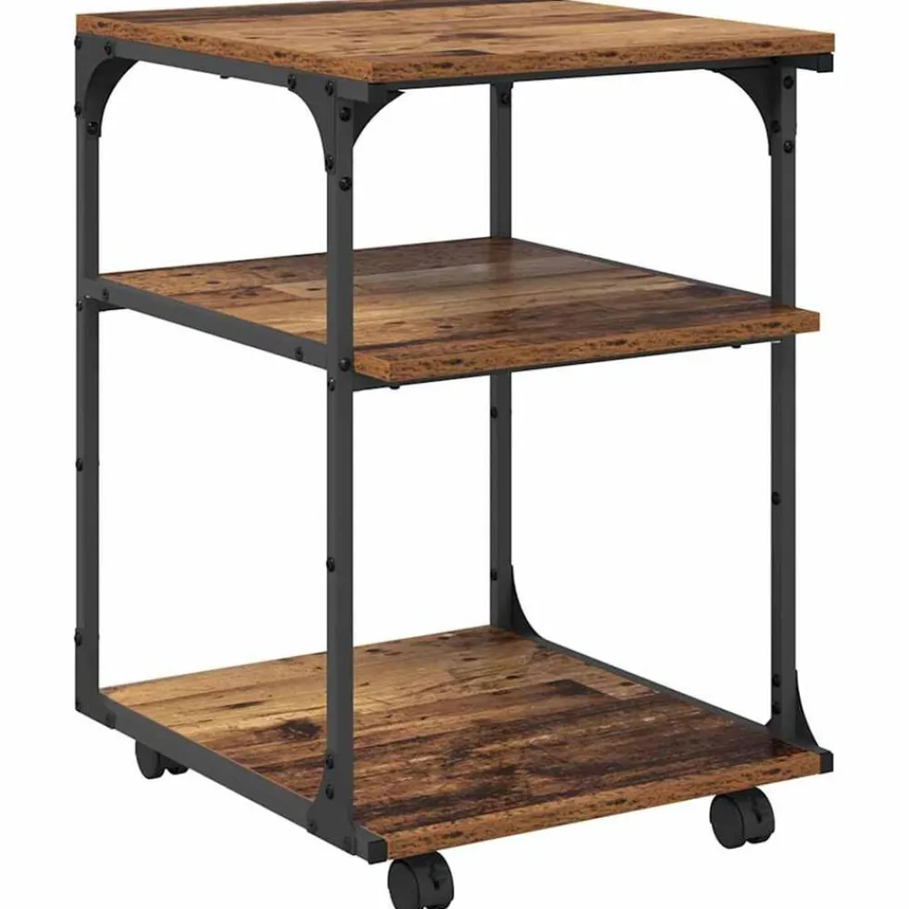 Printerstand 43 x 48 x 64 cm Bewerkt hout>vidaXL Outlet