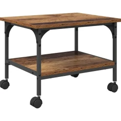 Elektronica*vidaXL Printerstand 50 x 40 x 38 cm Bewerkt hout Oud hout