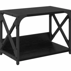 Elektronica*vidaXL Printerstand 44 x 26 x 31,5 cm Bewerkt hout Zwart eiken