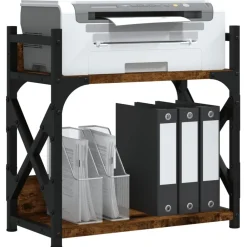 Printerstandaard 2-laags 40x20x40 cm bewerkt hout><noscript><img width=