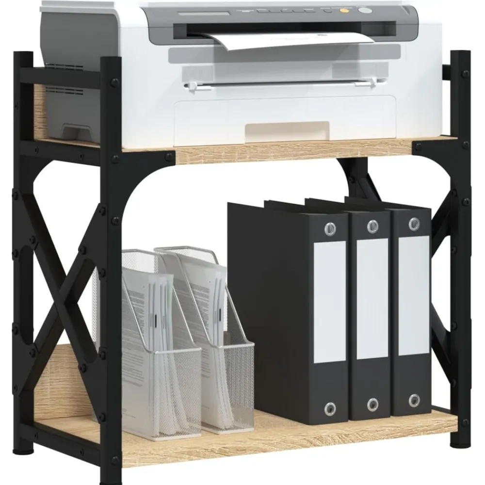 Printerstandaard 2-laags 40x20x40 cm bewerkt hout>vidaXL Best
