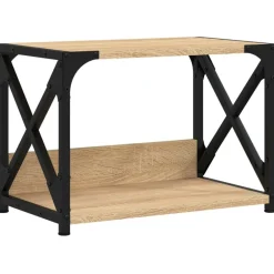 Elektronica*vidaXL Printerstandaard 44x26x31,5 cm bewerkt hout kleurig Sonoma eiken