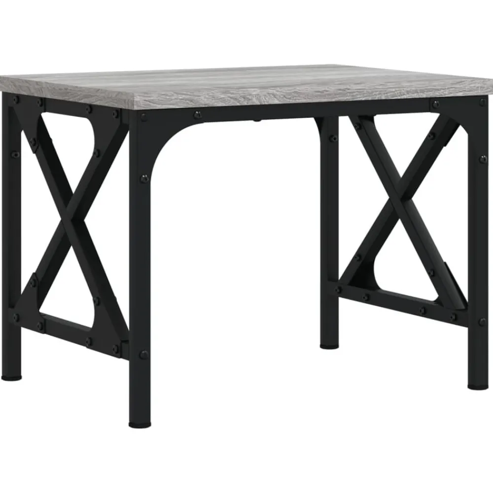 Elektronica*vidaXL Printerstandaard 40x30x31 cm bewerkt hout eiken Grijs sonoma