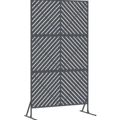 Tuinafscheidingen*vidaXL Privacyscherm Antraciet 100 x 50 x 180 cm Staal Antracietkleurig
