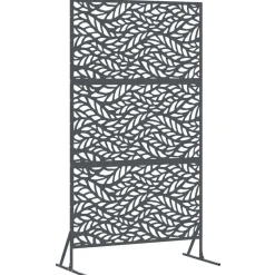 Tuinafscheidingen*vidaXL Privacyscherm Antraciet 100 x 50 x 180 cm Staal Antracietkleurig