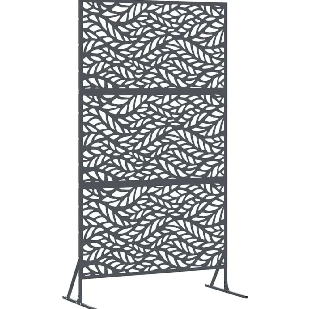 Tuinafscheidingen*vidaXL Privacyscherm Antraciet 100 x 50 x 180 cm Staal Antracietkleurig