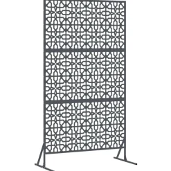 Tuinafscheidingen*vidaXL Privacyscherm Antraciet 100 x 50 x 180 cm Staal Antracietkleurig