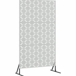 Tuinafscheidingen*vidaXL Privacyscherm Grijs 100 x 50 x 180 cm Staal Gegalvaniseerd staal