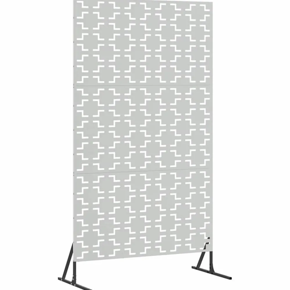 Tuinafscheidingen*vidaXL Privacyscherm Grijs 100 x 50 x 180 cm Staal Gegalvaniseerd staal