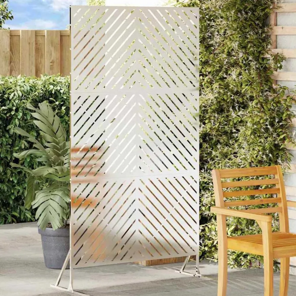 Tuinafscheidingen*vidaXL Privacyscherm Grijs 100 x 50 x 180 cm Staal Roestvrij staal