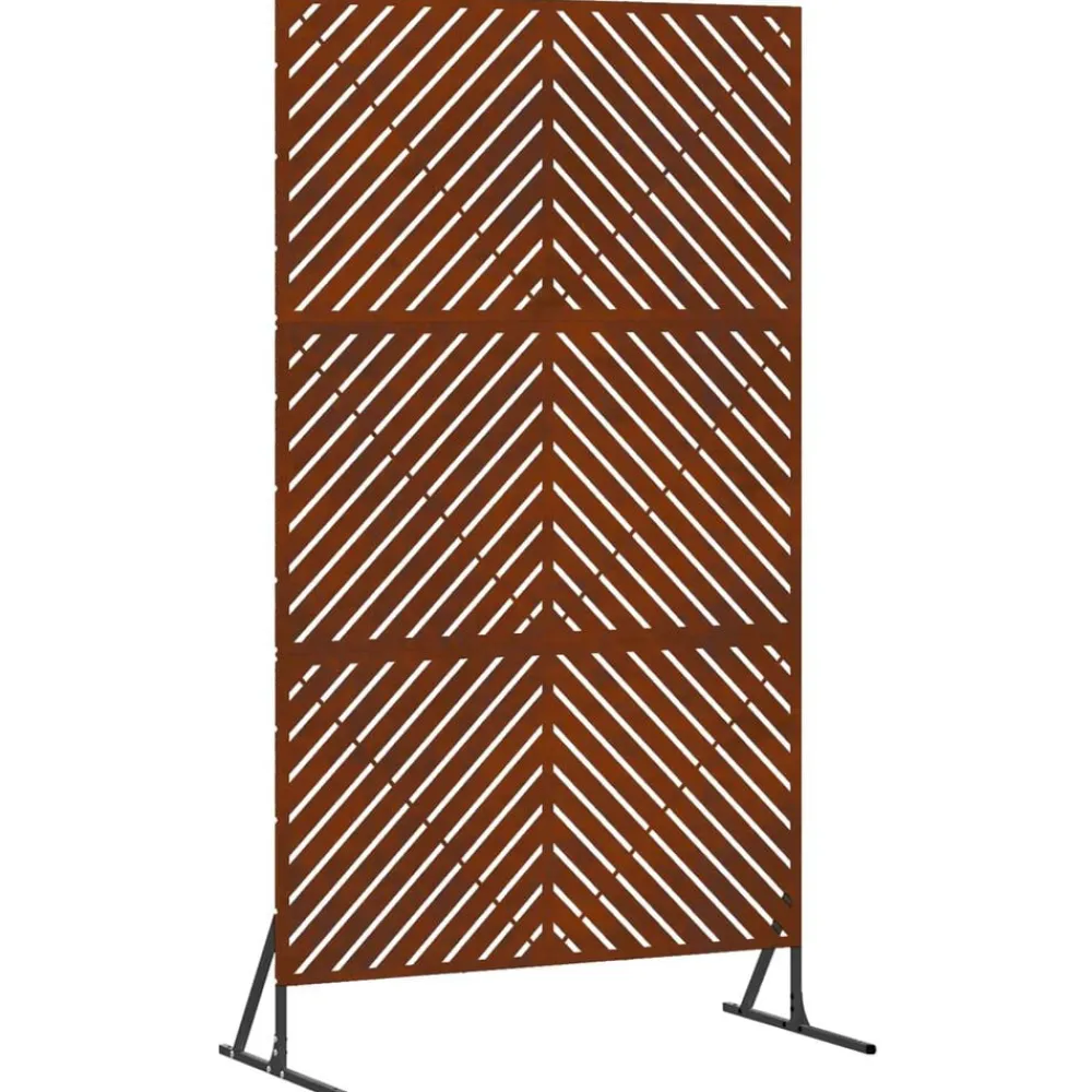 Tuinafscheidingen*vidaXL Privacyscherm Grijs 100 x 50 x 180 cm Staal Cortenstaal