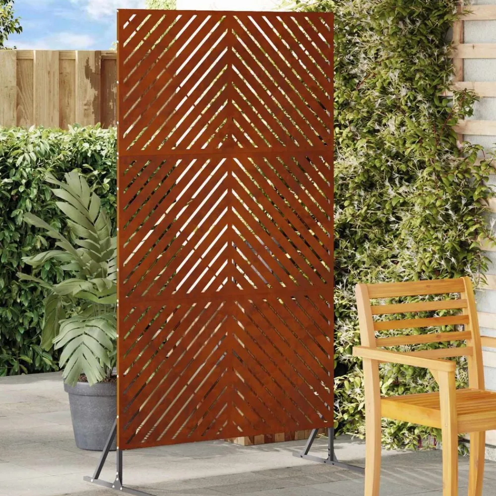 Tuinafscheidingen*vidaXL Privacyscherm Grijs 100 x 50 x 180 cm Staal Cortenstaal