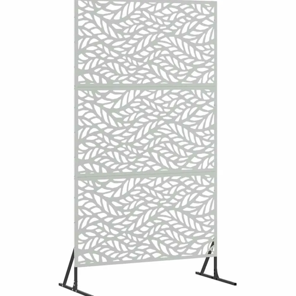 Tuinafscheidingen*vidaXL Privacyscherm Grijs 100 x 50 x 180 cm Staal Gegalvaniseerd staal