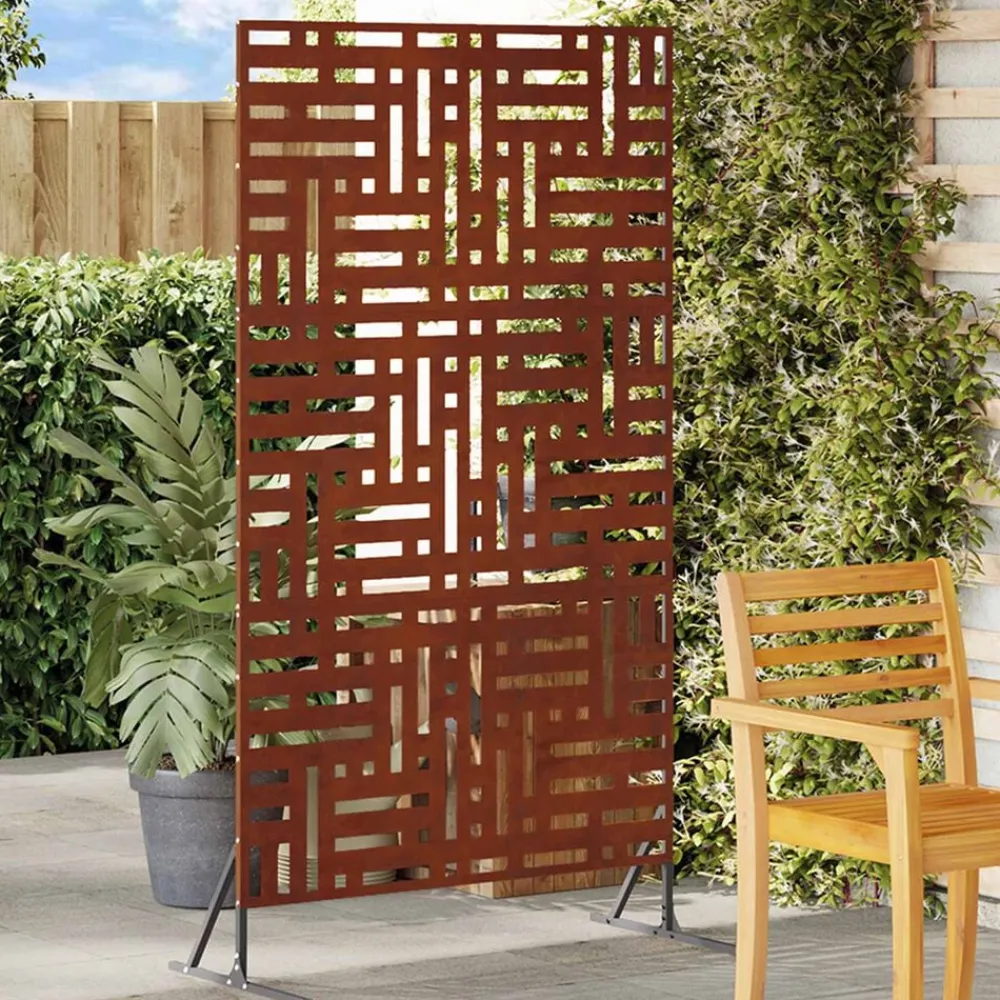 Tuinafscheidingen*vidaXL Privacyscherm Grijs 100 x 50 x 180 cm Cortenstaal