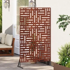 Tuinafscheidingen*vidaXL Privacyscherm Grijs 100 x 50 x 180 cm Cortenstaal