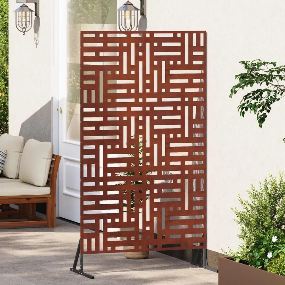 Tuinafscheidingen*vidaXL Privacyscherm Grijs 100 x 50 x 180 cm Cortenstaal