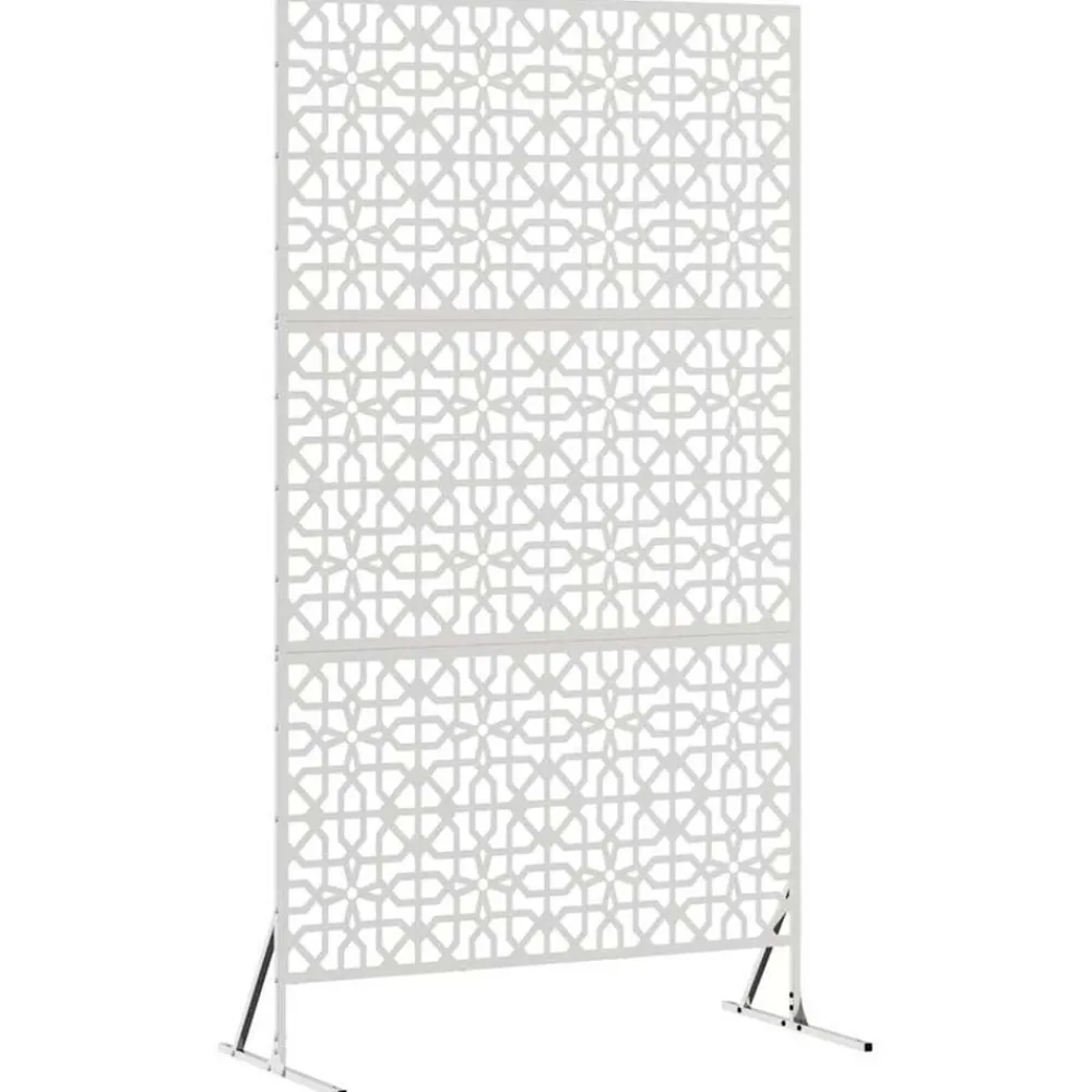 Privacyscherm Grijs 100 x 50 x 180 cm Staal>vidaXL Online