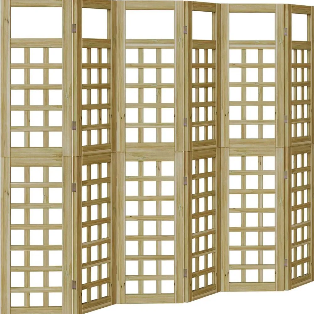 Kamerschermen*vidaXL Privacyscherm Honingbruin 240 x 180 cm Massief Vurenhout