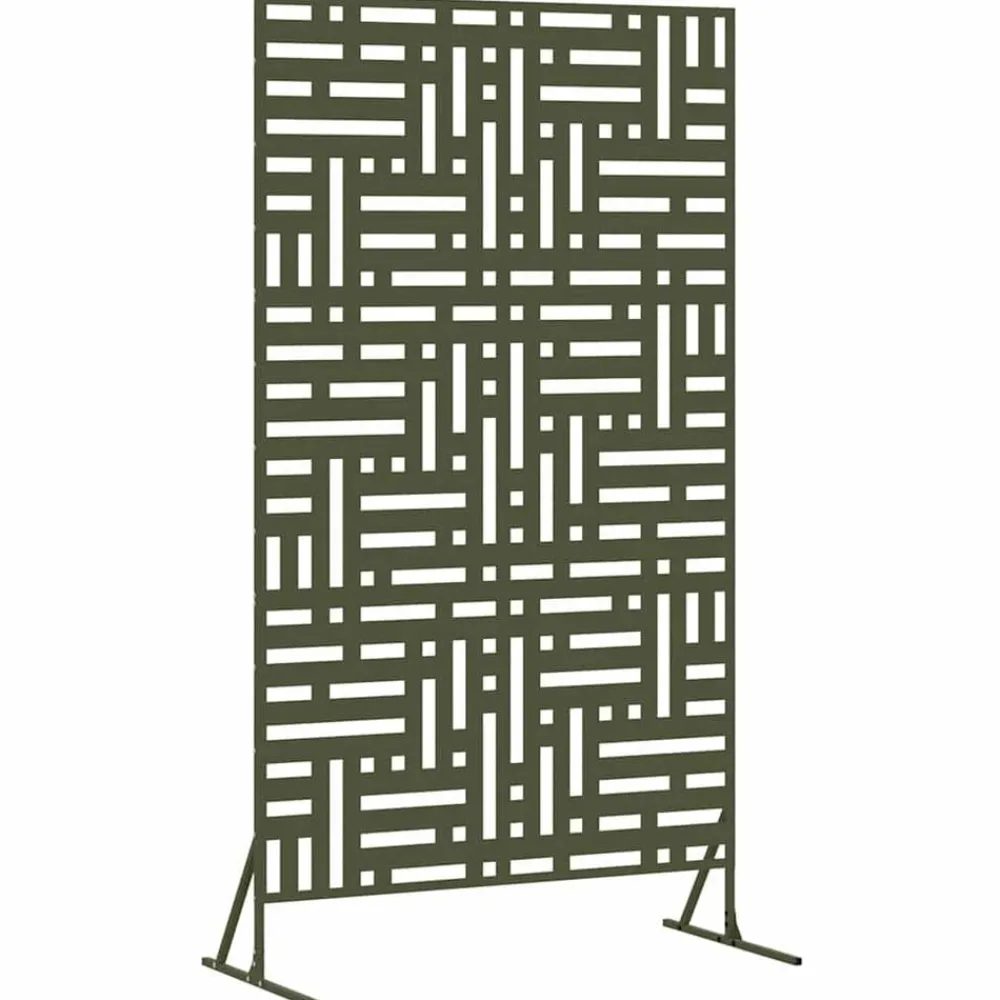 Tuinafscheidingen*vidaXL Privacyscherm 100 x 50 x 180 cm Staal Olijfgroen