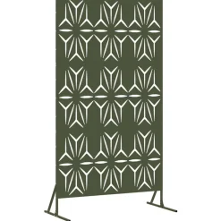 Tuinafscheidingen*vidaXL Privacyscherm 100 x 50 x 180 cm Staal Olijfgroen