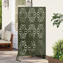 Tuinafscheidingen*vidaXL Privacyscherm 100 x 50 x 180 cm Staal Olijfgroen