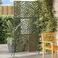 Tuinafscheidingen*vidaXL Privacyscherm 100 x 50 x 180 cm Staal Olijfgroen