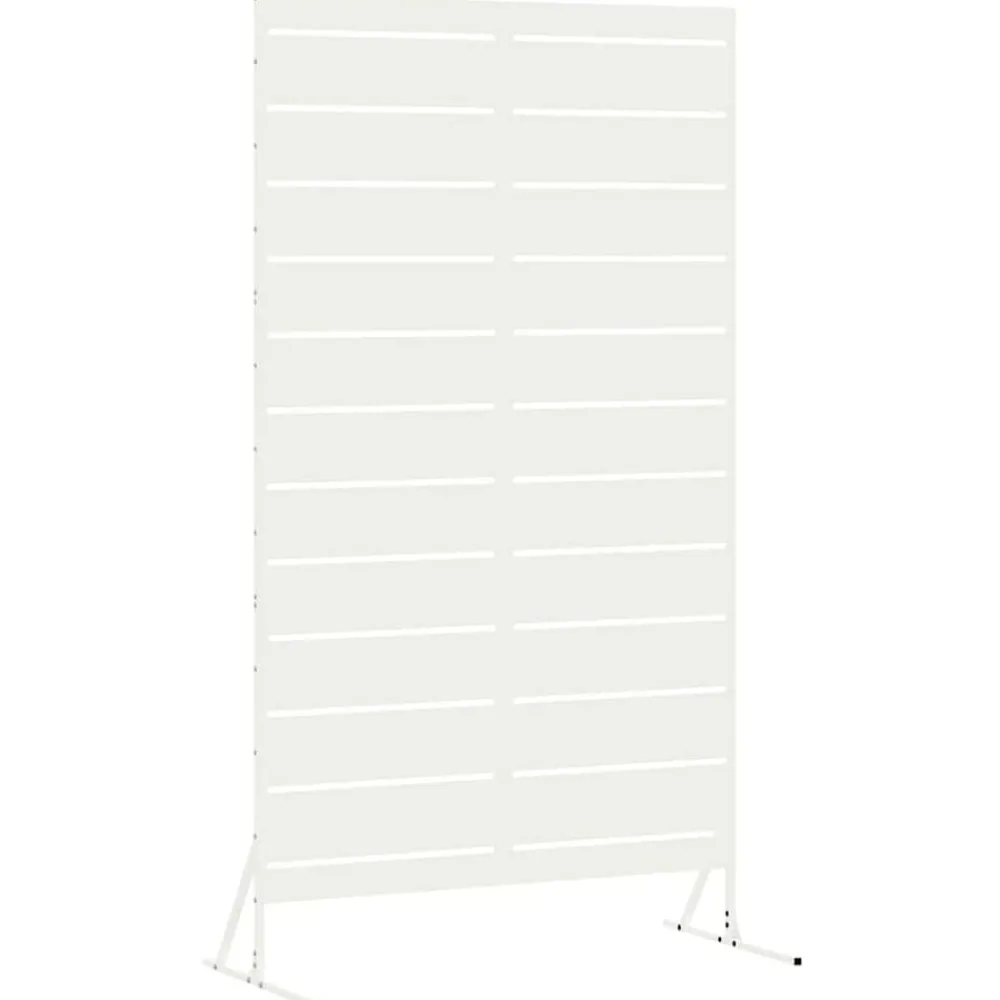 Tuinafscheidingen*vidaXL Privacyscherm 100 x 50 x 180 cm Staal Wit