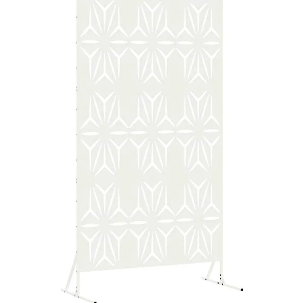 Tuinafscheidingen*vidaXL Privacyscherm 100 x 50 x 180 cm Staal Wit