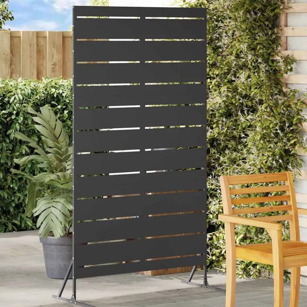 Tuinafscheidingen*vidaXL Privacyscherm 100 x 50 x 180 cm Staal Zwart
