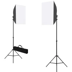 Professionele studiolampen 2 st 40x60 cm staal zwart>vidaXL Hot