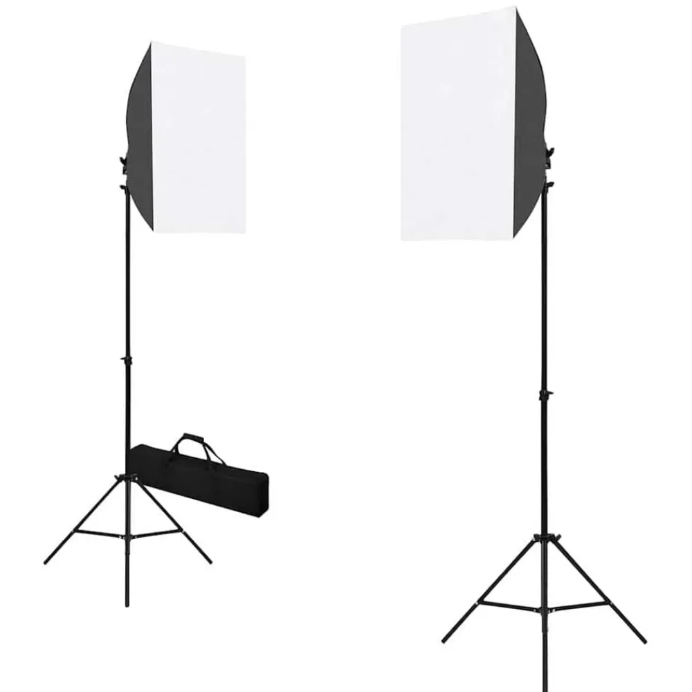 Professionele studiolampen 2 st 40x60 cm staal zwart>vidaXL Hot