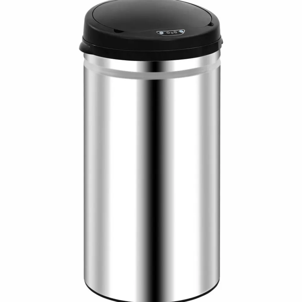 Huishoudelijke Benodigdheden*vidaXL Prullenbak met automatische sensor 50 L roestvrij staal Zilver