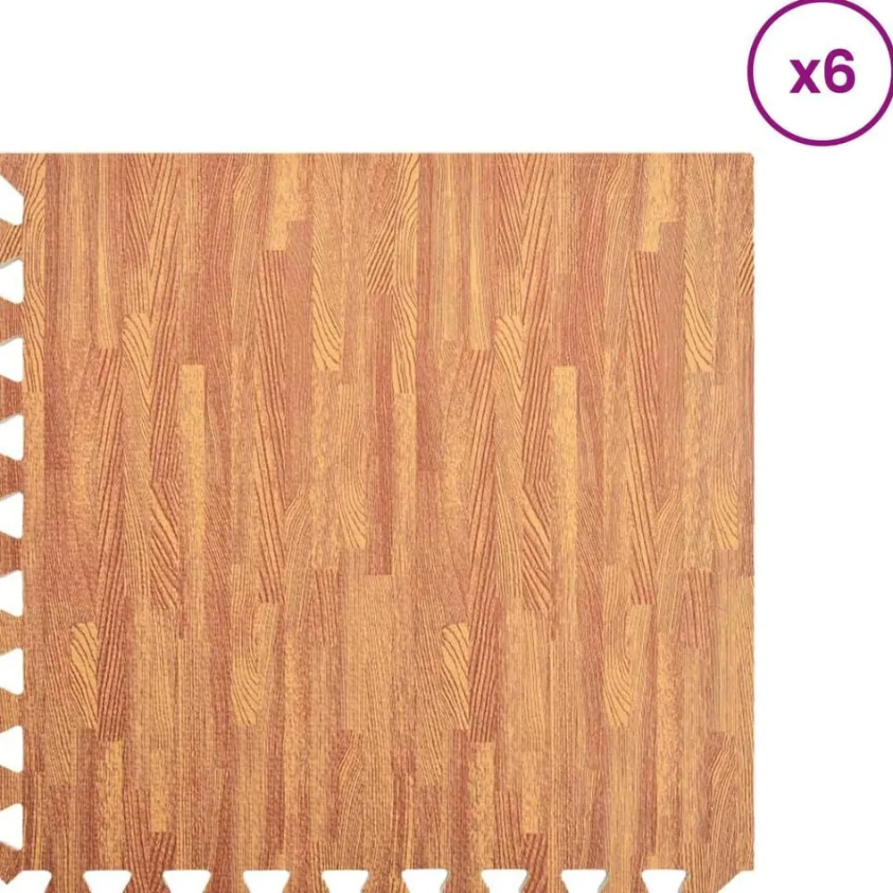 Fitness*vidaXL Puzzel Oefenmatten 12 pcs Bruin 4,32 ㎡ EVA Schuim Hout