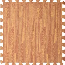 Fitness*vidaXL Puzzel Oefenmatten 12 pcs Bruin 4,32 ㎡ EVA Schuim Hout