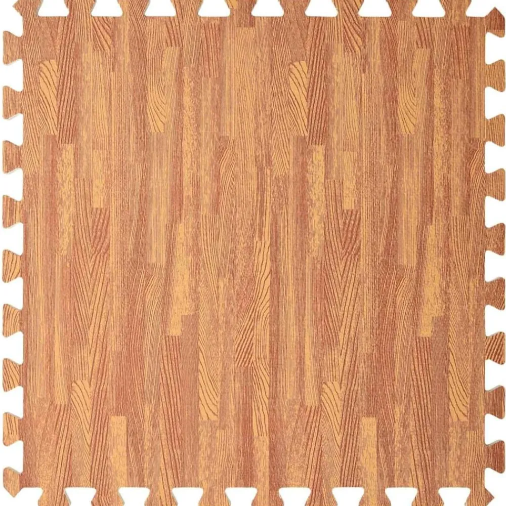 Fitness*vidaXL Puzzel Oefenmatten 12 pcs Bruin 4,32 ㎡ EVA Schuim Hout
