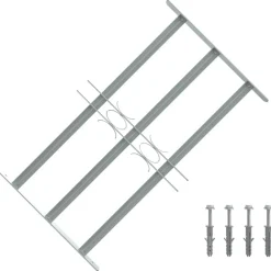Raambeveiliging verstelbaar met 3 dwarsstangen 500-650 mm>vidaXL