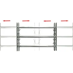 Bouwmaterialen*vidaXL Raambeveiliging verstelbaar met 3 dwarsstangen 700-1050 mm