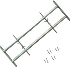 Raambeveiliging verstelbaar met 2 dwarsstangen 700-1050 mm>vidaXL Outlet