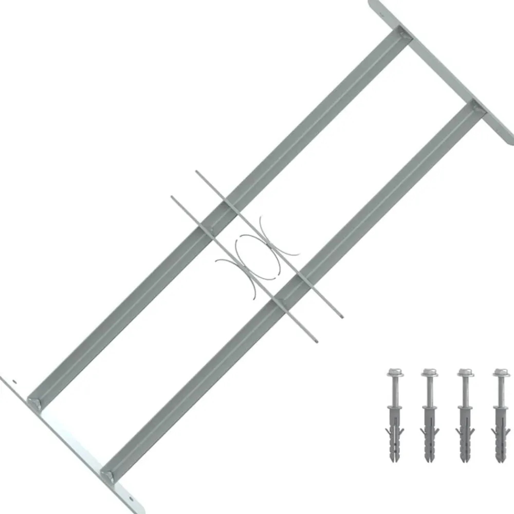Bouwmaterialen*vidaXL Raambeveiliging verstelbaar met 2 dwarsstangen 500-650 mm