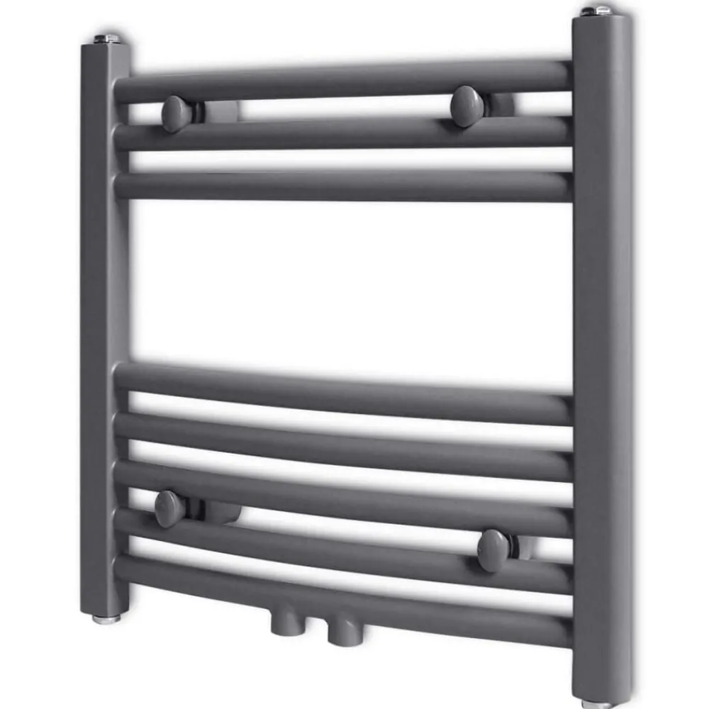 Huishoudelijke Apparaten*vidaXL Radiator / handdoekenrek gebogen 480x480 mm Grijs