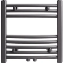 Huishoudelijke Apparaten*vidaXL Radiator / handdoekenrek gebogen 480x480 mm Grijs