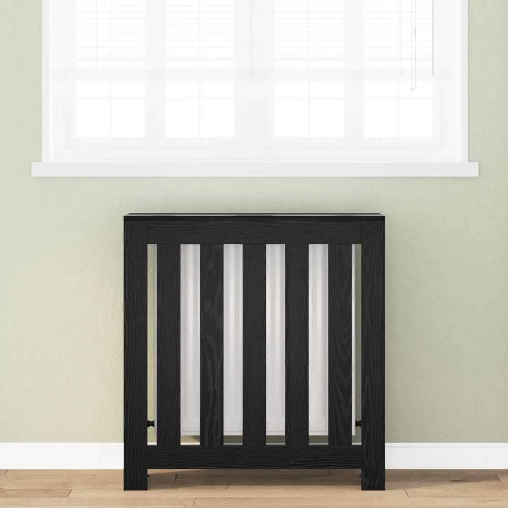 Radiatorafdekking Zwart Eiken 78 x 20 x 82 cm Bewerkt hout>vidaXL Sale