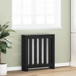 Radiatorafdekking Zwart Eiken 78 x 20 x 82 cm Bewerkt hout><noscript><img width=