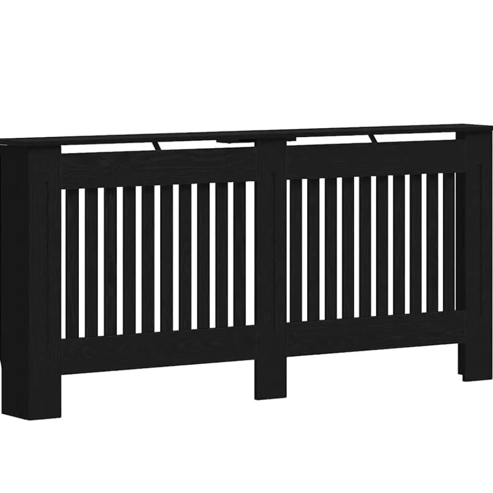 Huishoudaccessoires*vidaXL Radiatorafdekking 172 x 19 x 81,5 cm Bewerkt hout Zwart eiken