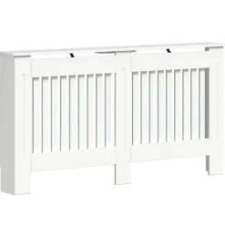 Huishoudaccessoires*vidaXL Radiatorafdekking 152 x 19 x 81,5 cm Bewerkt hout Hoogglans wit