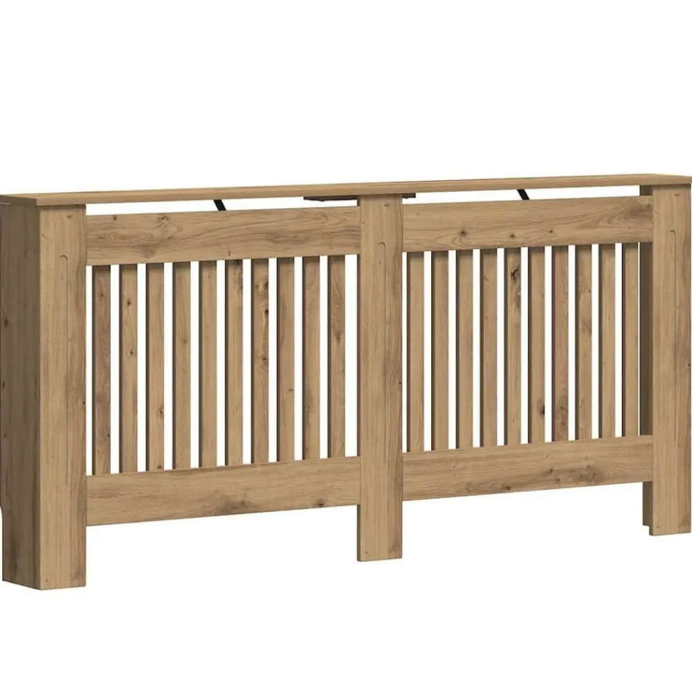 Huishoudaccessoires*vidaXL Radiatorafdekking Artisan Eiken 172 x 19 x 81,5 cm Bewerkt hout artisanaal eikenkleurig
