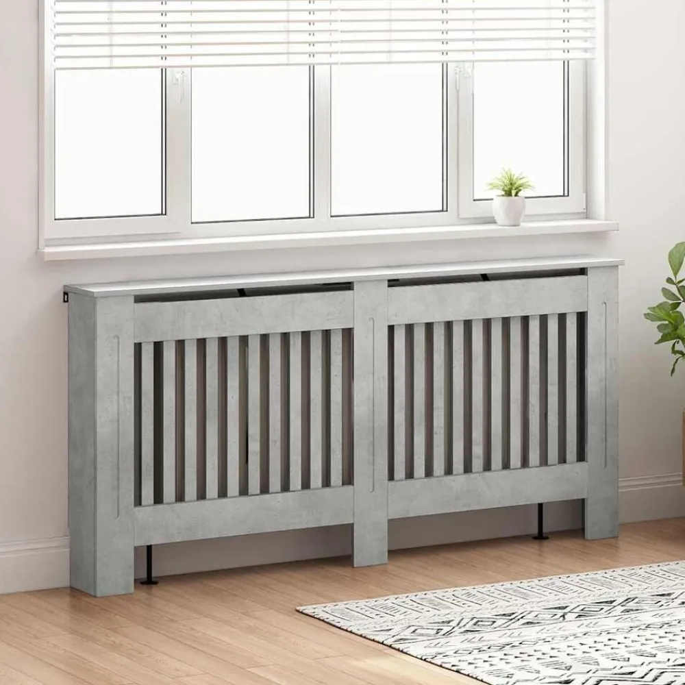 Radiatorafdekking Beton Grijs 172 x 19 x 81,5 cm Bewerkt hout>vidaXL Hot