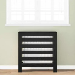 Radiatorafdekking Zwart Eiken 78 x 20 x 82 cm Bewerkt hout>vidaXL Discount