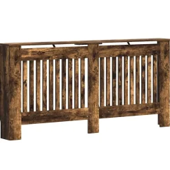 Huishoudaccessoires*vidaXL Radiatorafdekking 172 x 19 x 81,5 cm Bewerkt hout Gerookt eiken