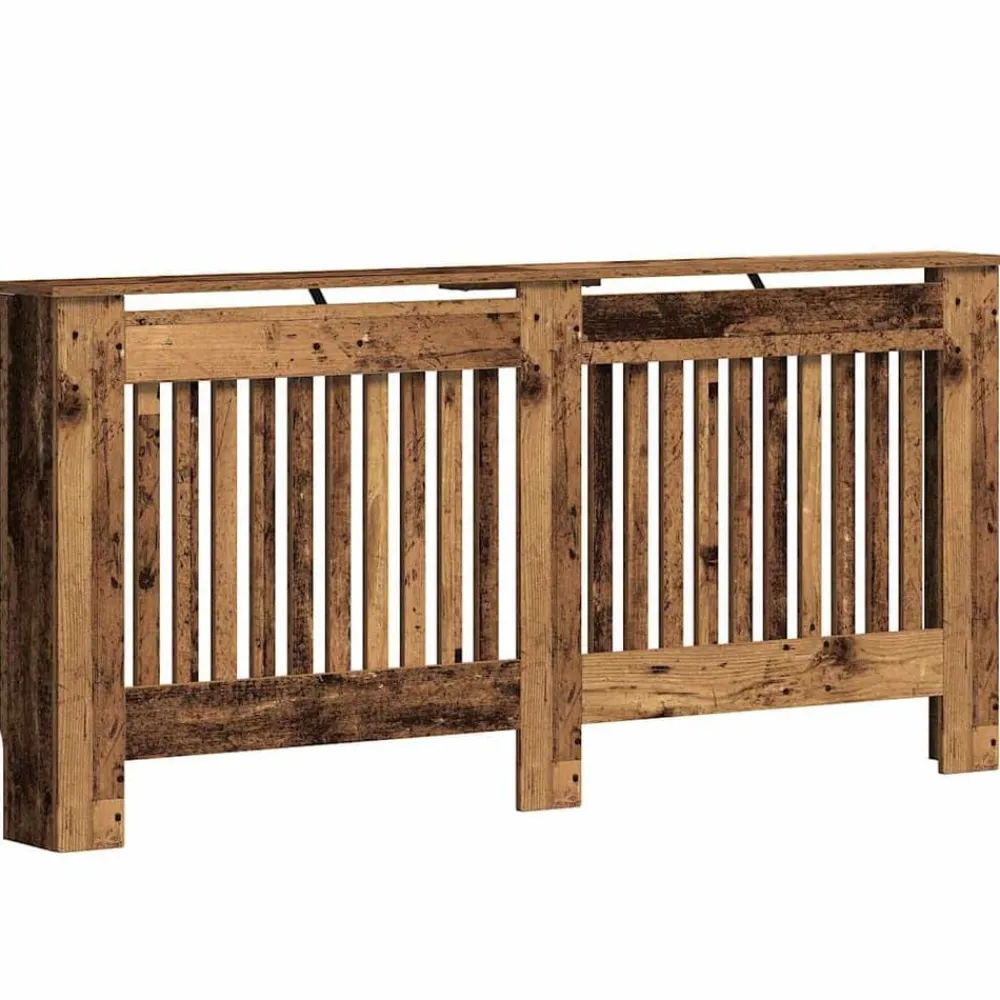 Huishoudaccessoires*vidaXL Radiatorafdekking 172 x 19 x 81,5 cm Bewerkt hout Oud hout